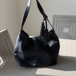 Tory Burch Black Leather Shoulder Bag